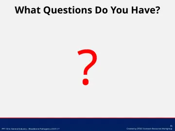 Bloodborne Pathogens: free PowerPoint · OSHA Outreach Trainer