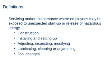 Lockout/Tagout: Hazardous Energy Control (free PowerPoint) · OSHA ...